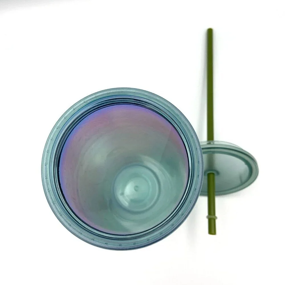 Starbucks Frosted Sirens Mermaid Tail Green Iridescent 24oz‎ Cold Cup